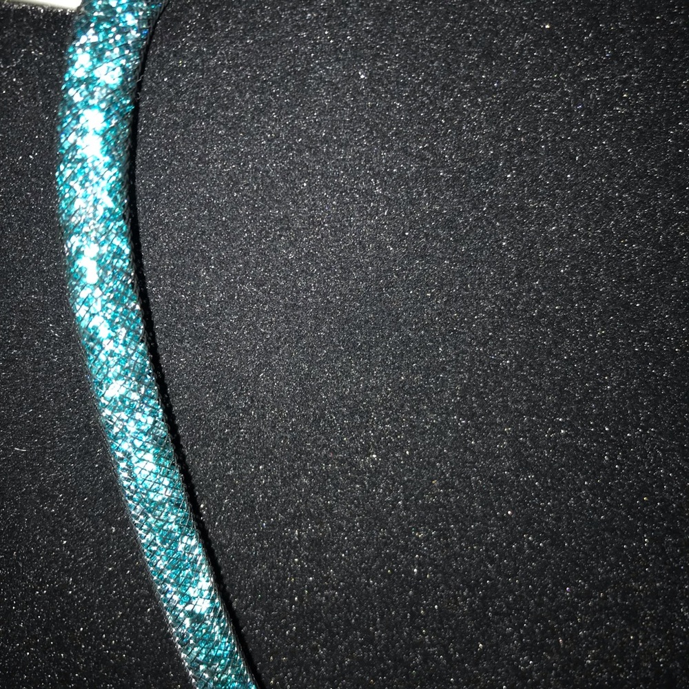 Turquoise Rhinestone Rope Necklace - Picture 2 of 5
